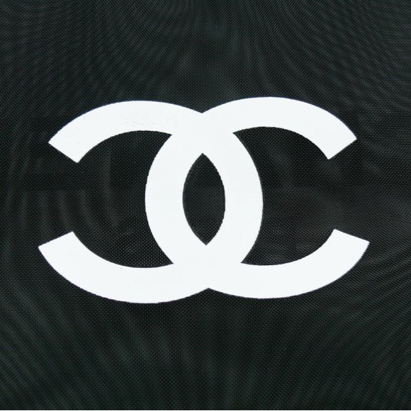 CHANEL CC Black Mesh Tote Bag purse chain silver shoulder logo shopper - Picture 7 of 7